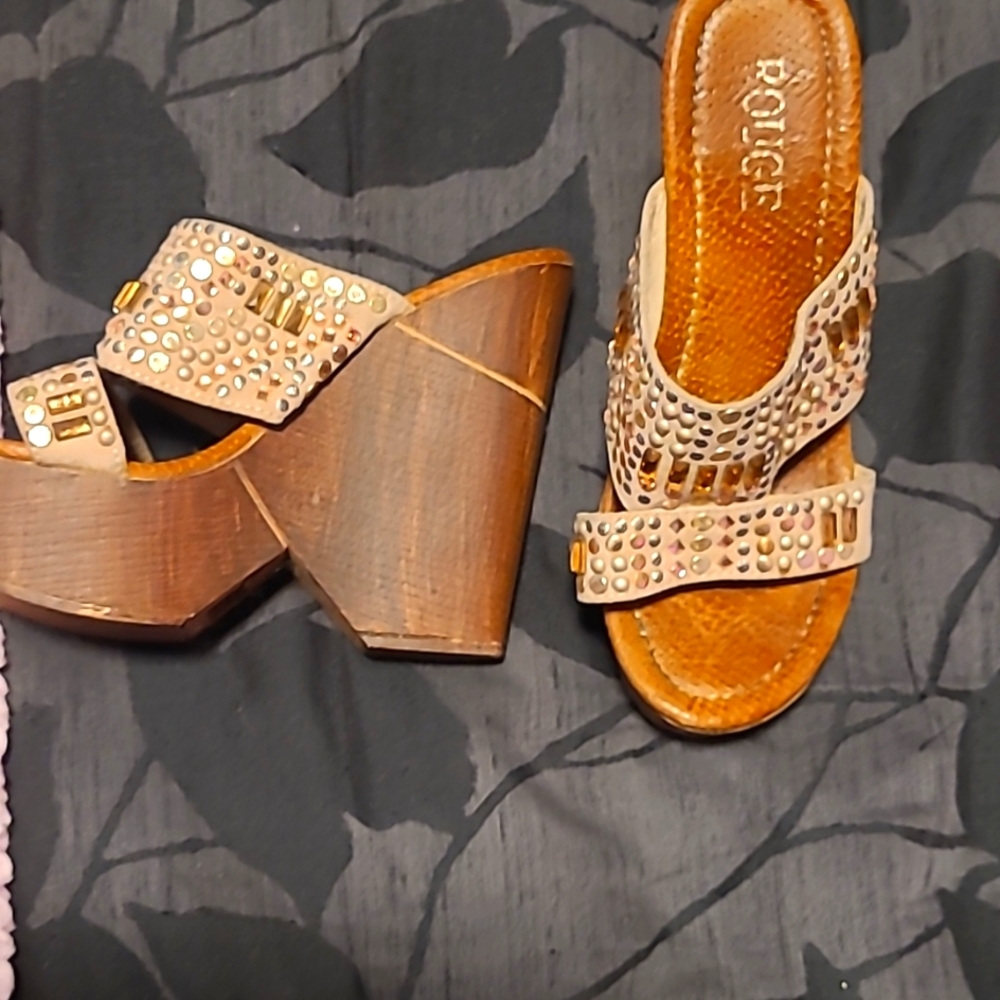 Gently worn embelished summer shoes